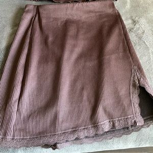 h&m lace trim skirt